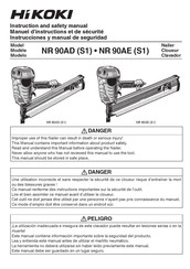 HIKOKI NR90 AD Manuel D'instructions Et De Sécurité