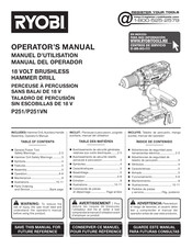 Ryobi P251VN Manuel D'utilisation