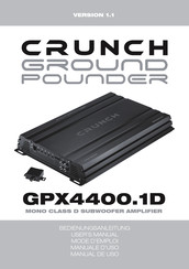 Crunch GROUND POUNDER GPX4400.1D Mode D'emploi