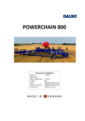 DALBO POWERCHAIN 800 Instructions D'utilisation