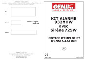 Gemini 932MHW Notice D'emploi Et D'installation