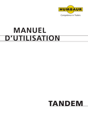 Humbaur TANDEM Manuel D'utilisation