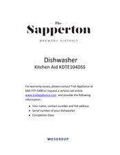 KitchenAid The Sapperton KDTE104DSS Mode D'emploi