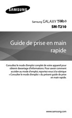 Samsung SM-T210 Guide De Prise En Main Rapide