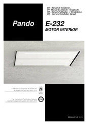 Pando E-232 Manuel D'utilisation Et D'installation