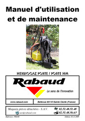 Rabaud Herbiogaz porte Manuel D'utilisation Et De Maintenance