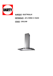 Electrolux AFA 90500 X INOX Notice D'utilisation