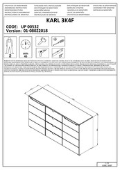 Dedeman KARL 3K4F UP 00532 Instructions D'assemblage