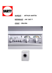 Electrolux ARTHUR MARTIN AW 1067 F Notice D'utilisation