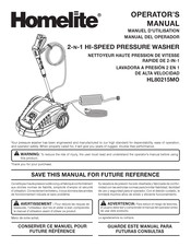 Homelite HL80215MO Manuel D'utilisation