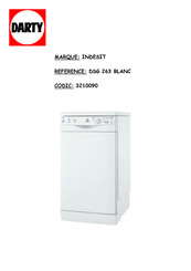 Indesit DSG 263 Mode D'emploi