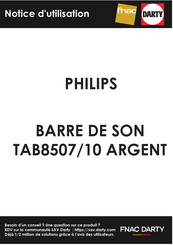 Philips TAB8507/10 Mode D'emploi