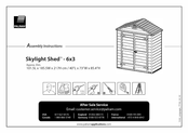 Palram Skylight Shed 6x3 Instructions De Montage