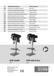 Güde GTB 16/612 R+L Traduction Du Mode D'emploi D'origine