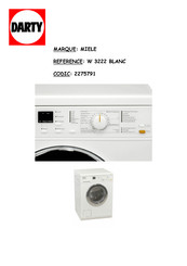 Miele SOFTTRONIC W 3222 Mode D'emploi