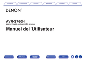 Denon AVR-S760H Manuel De L'utilisateur