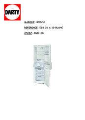 Bosch KGS 36 A 10 Mode D'emploi