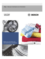 Bosch WAP24201UC Manuel D'utilisation Et D'entretien