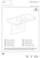 Pressalit Care Matrix Square R4870000 Instructions De Montage