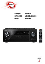 Pioneer VSX-831-B Mode D'emploi Base