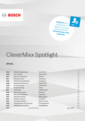 Bosch CleverMixx Spotlight 500 W MFQ25 Serie Manuel D'utilisation