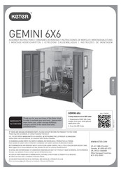 Keter GEMINI Consignes De Montage