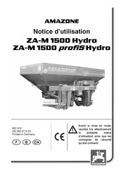 Amazone ZA-M 1500 Hydro Notice D'utilisation