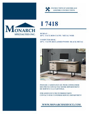 Monarch Specialties I 7418 Instructions D'assemblage