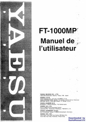 Yaesu MARK-V FT-1000MP Field Manuel De L'utilisateur