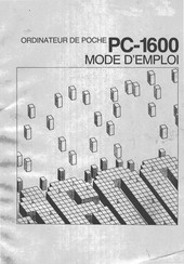 Sharp PC-1600 Mode D'emploi