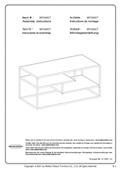 Walker Edison MYO40CT Instructions De Montage