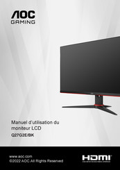 AOC GAMING Q27G2E/BK Manuel D'utilisation