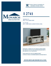 Monarch Specialties I 2741 Instructions D'assemblage