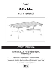 rst brands Venetia OP-ALCT4427-VEN Instructions De Montage