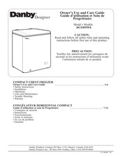 Danby Designer DCF859WE Guide D'utilisation Et Soins De Propriètaire