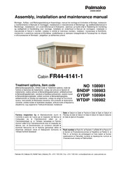 Lemeks Palmako FR44-4141-1 Assemblage, Manuel De Montage Et D'entretien