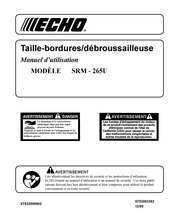 Echo SRM-265U Manuel D'utilisation