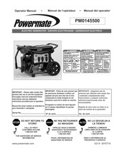 Powermate PM0145500 Manuel De L'opérateur