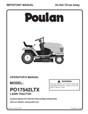 Poulan PO17542LTX Manuel De L'opérateur