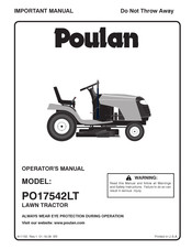 Poulan PO17542LT Manuel De L'opérateur