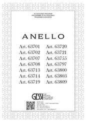 Gessi Anello 63797 Manuel D'installation