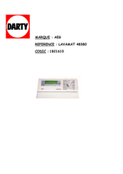 AEG LAVAMAT 48580 aqua alarm Informations Pour Les Utilisateurs