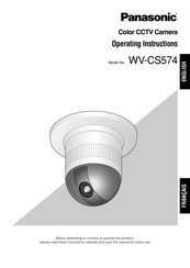 Panasonic WV-CS574 Mode D'emploi