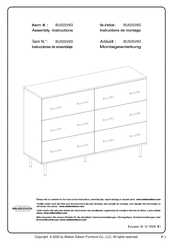 Walker Edison BU52SV6D Instructions De Montage