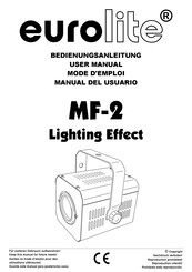 EuroLite MF-2 Lighting Effect Mode D'emploi