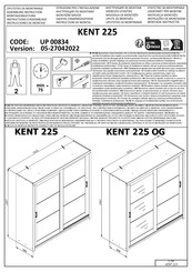 Home affaire KENT 225 UP 00834 Instructions D'assemblage