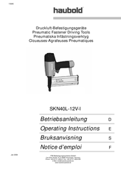 Haubold SKN40L-12V-I Notice D'emploi