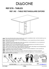 Diagone E76 Instructions D'assemblage