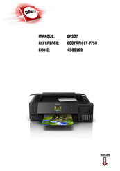 Epson ECOTANK ET-7750 Guide D'utilisation