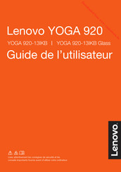 Lenovo YOGA 920 Guide De L'utilisateur